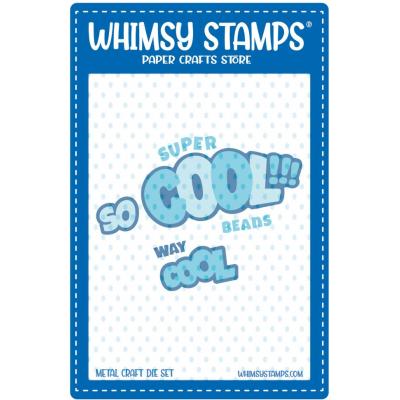 Whimsy Stamps Cutting Dies - Cool Beans Word and Shadow